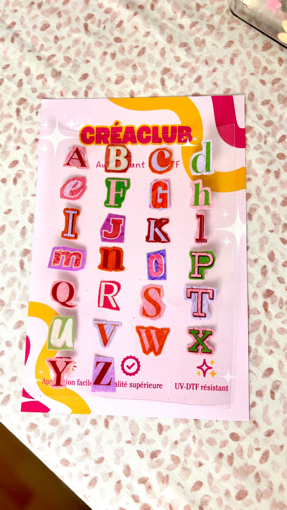 Lettres scrapbook